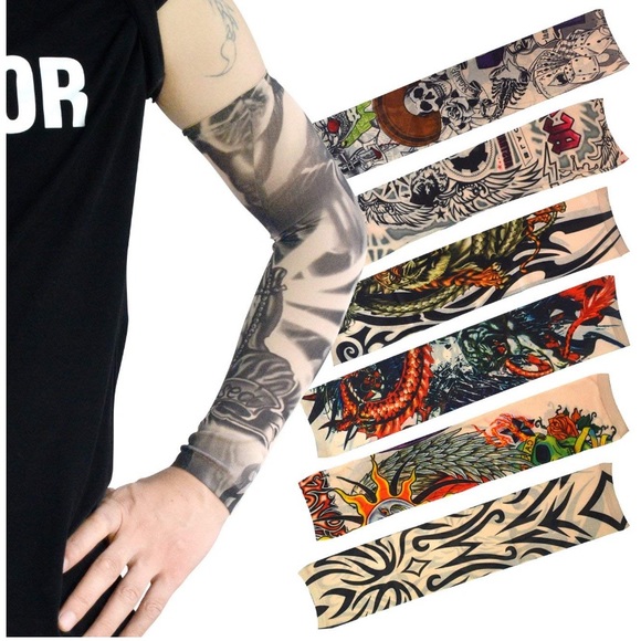 20 Stück Temporäre Tattoo-Ärmel – Verschiedene Designs – UV-Schutz & Style-Accessoire
